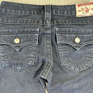 True religion women (25) flap pockets diamond jewels made in USA imported fabric